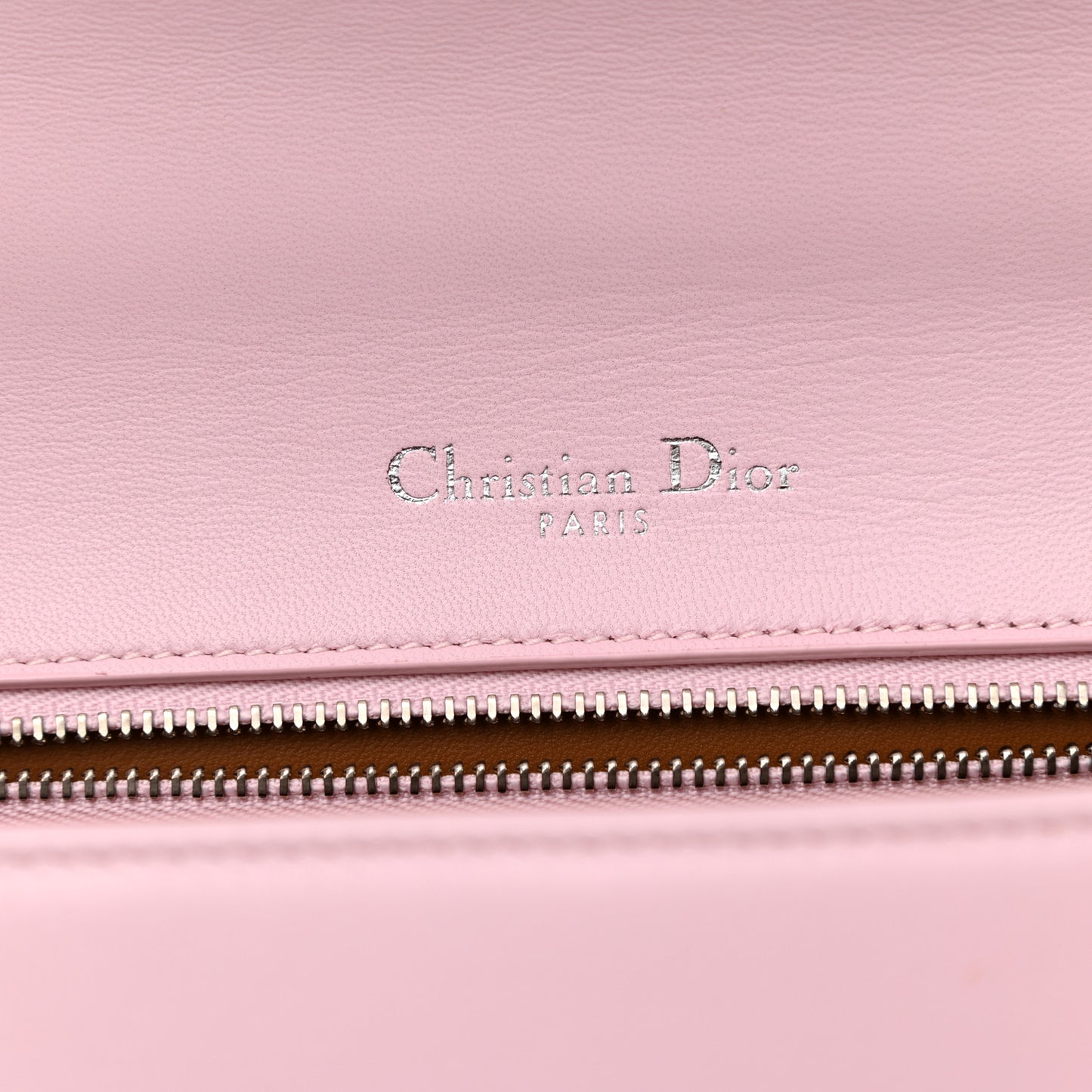 Lambskin Paradise Diorama Flap Bag Pink Multicolor