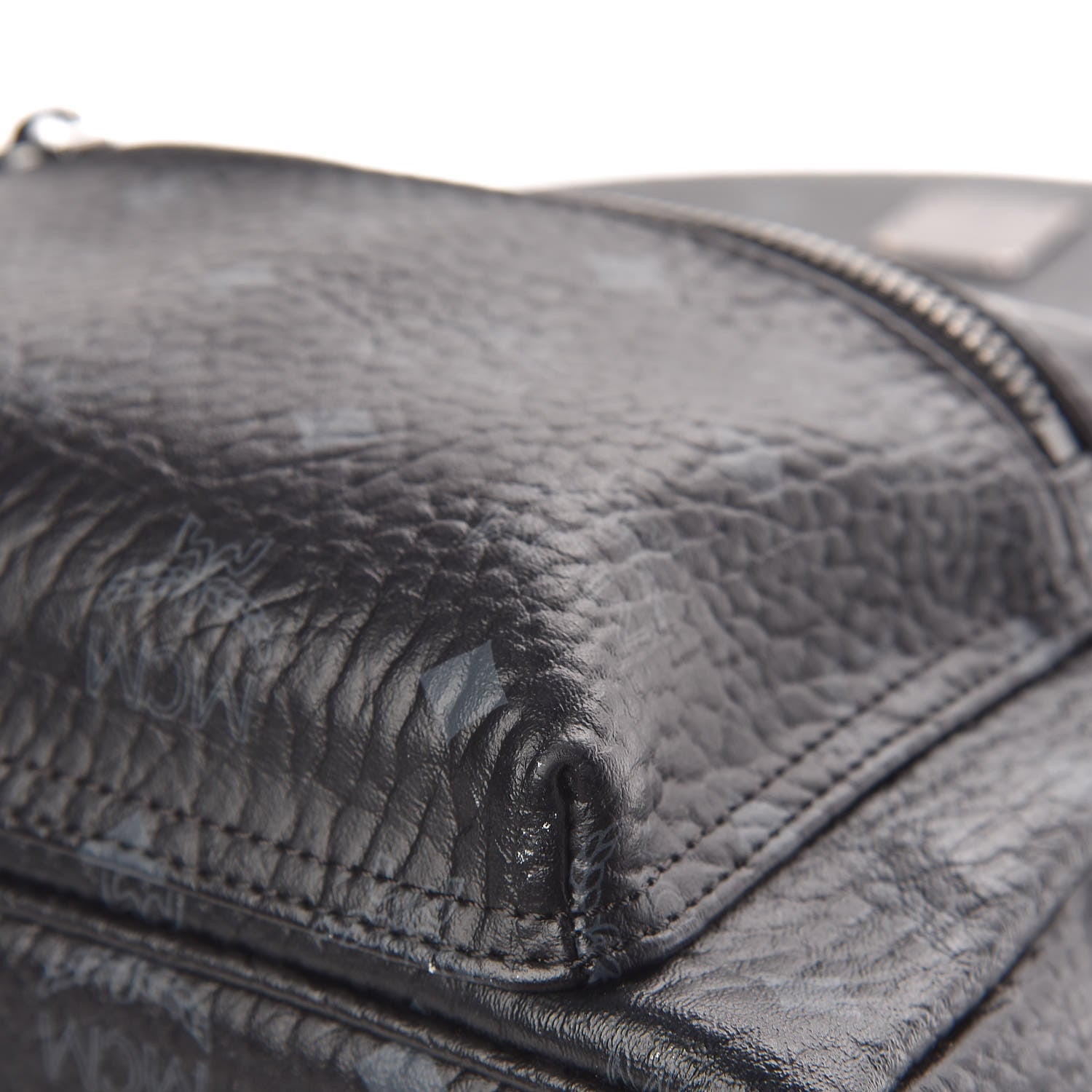 MCM Visetos Small Side Stud Stark Backpack Black 12 of 19