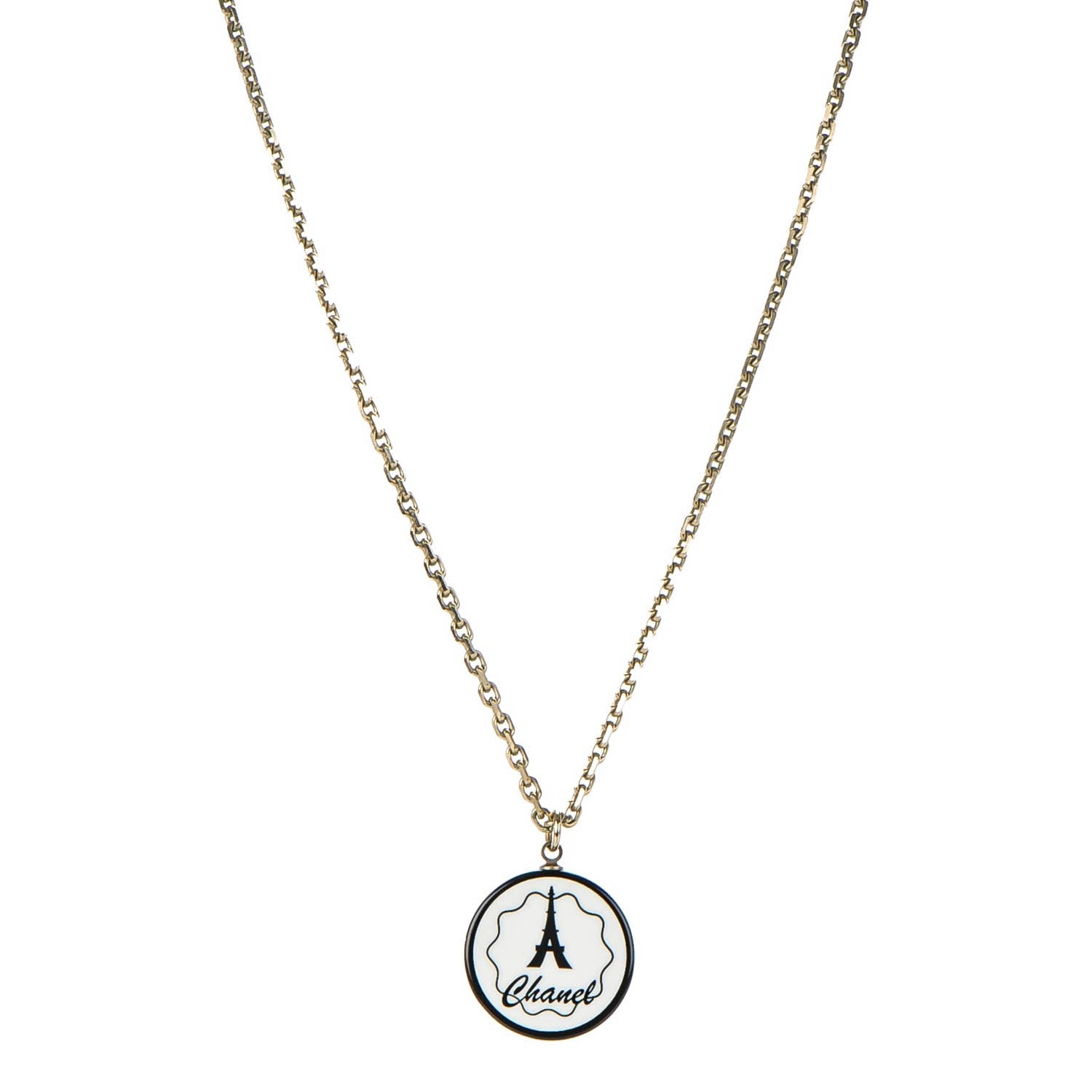 Chanel Resin Coco Necklace Black White 1 of 6