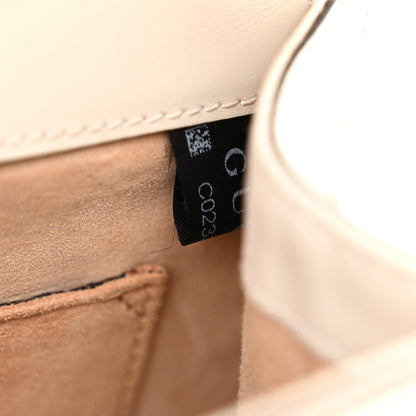 Gucci Calfskin Embroidered Mini Sylvie Top Handle Bag White 7 of 12