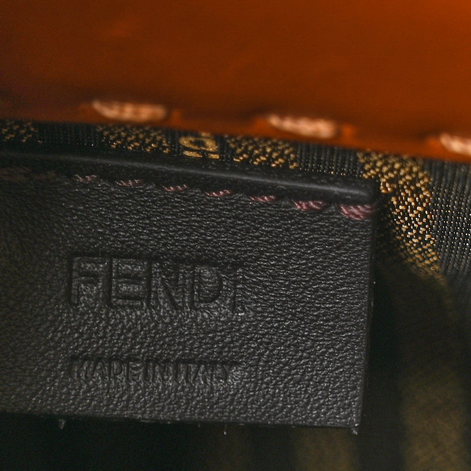 Fendi Vitello King Plexiglass Logo Embossed Mini Fendi Sunshine Shopper Tote Cuoio 6 of 10