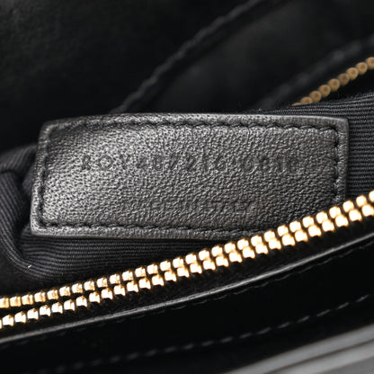 Saint Laurent Calfskin Y Quilted Monogram Medium Loulou Chain Satchel Black 7 of 12