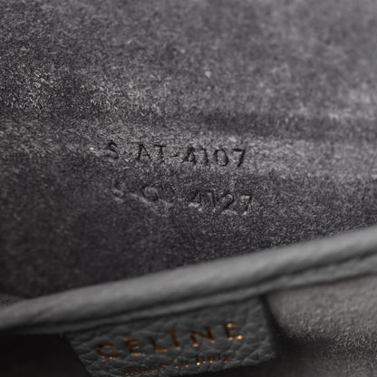 Celine Drummed Calfskin Nano Luggage Kohl 7 of 13