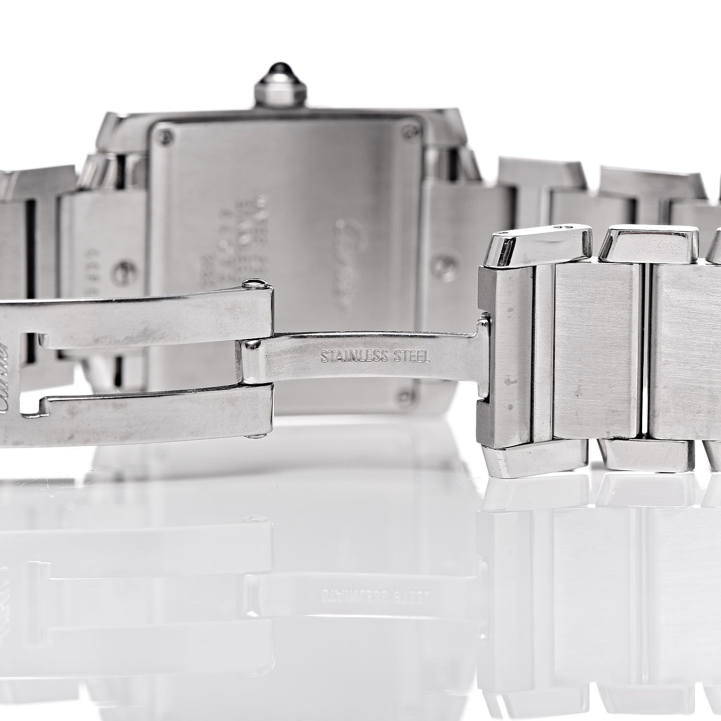 Stainless Steel 25mm Tank Francaise Quartz Watch