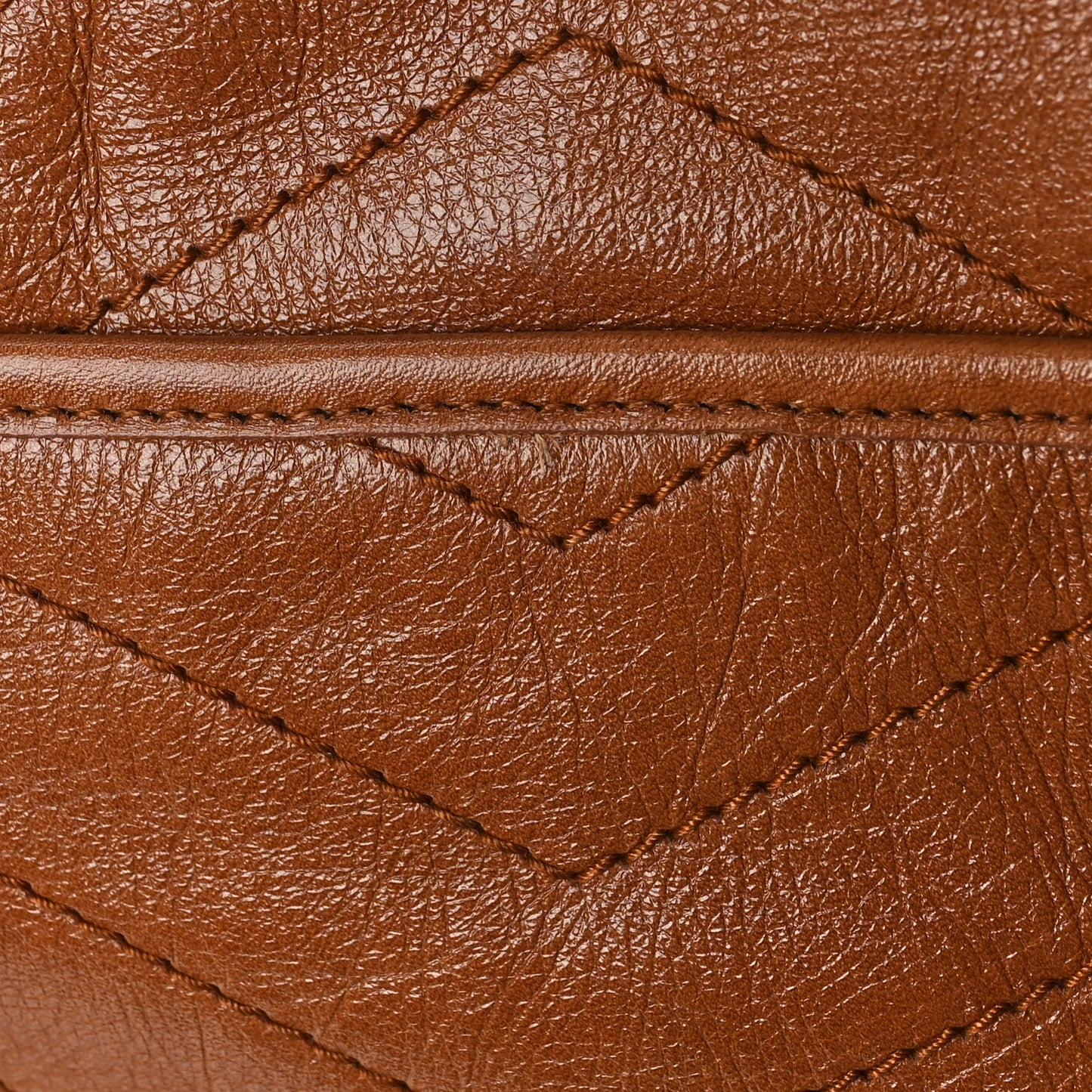 Crinkled Calfskin Matelasse Monogram Medium Niki Chain Satchel Caramel