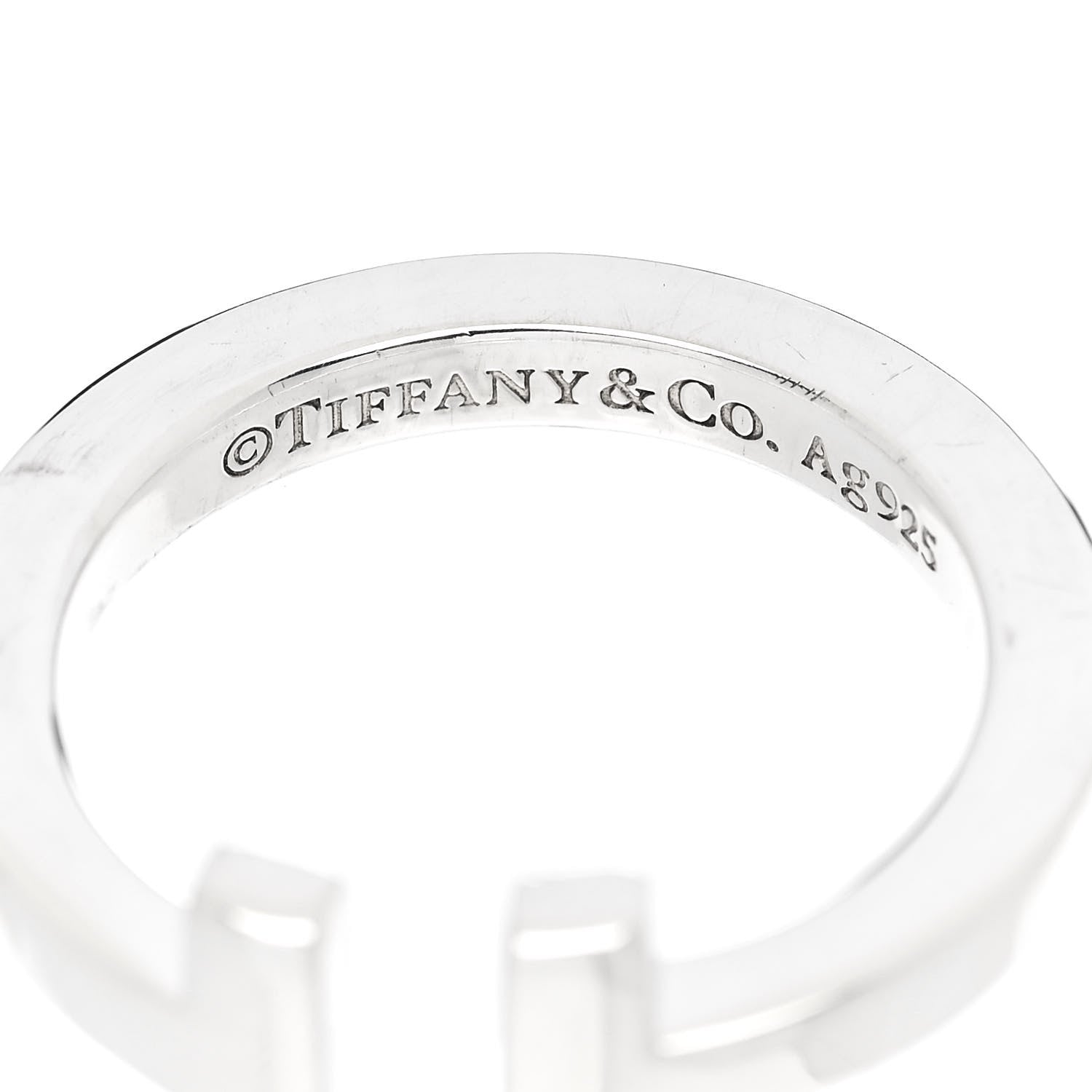 Tiffany Sterling Silver T Square Ring 49 5 4 of 4