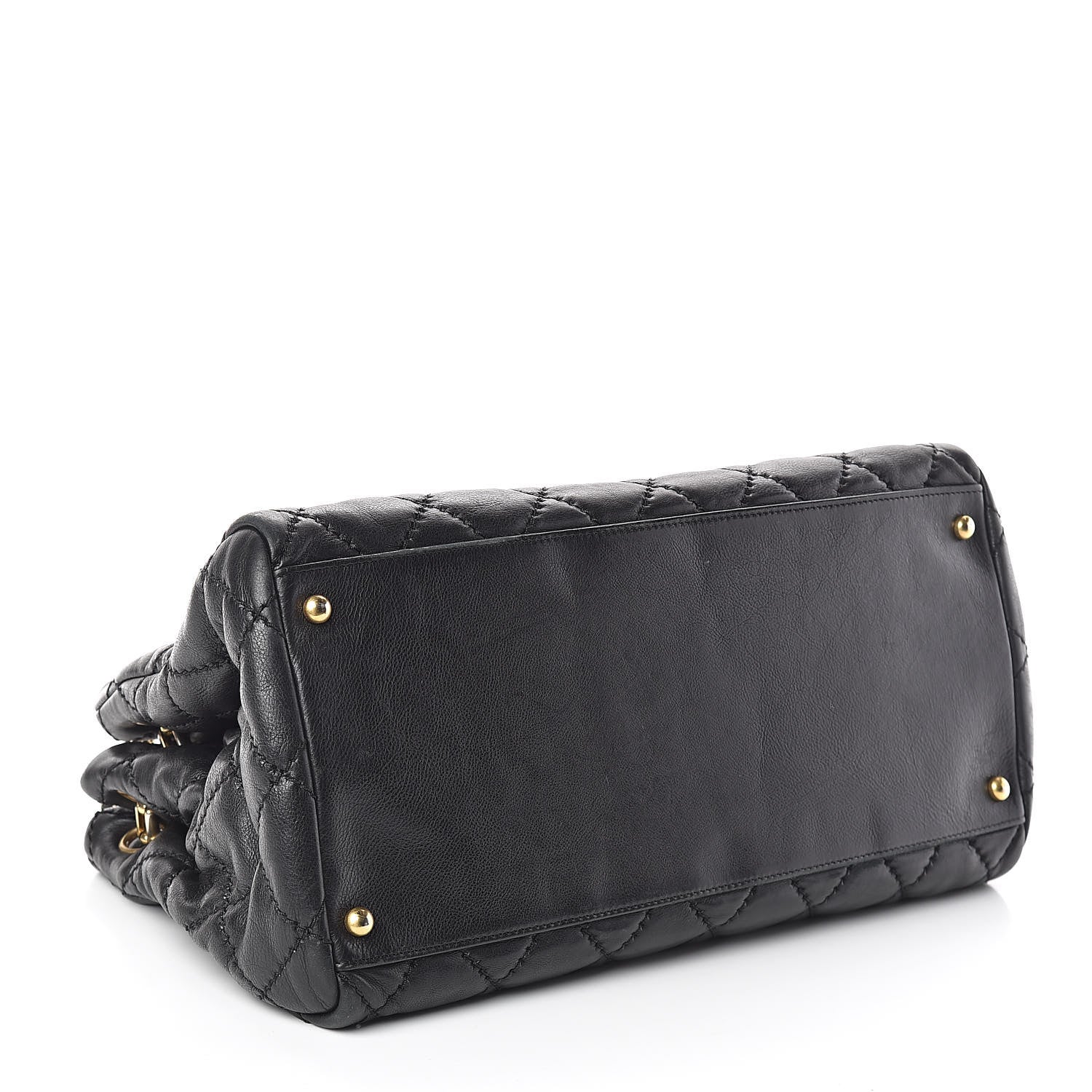 Chanel Calfskin Quilted Large Retro Chain Tote Black 4 of 10