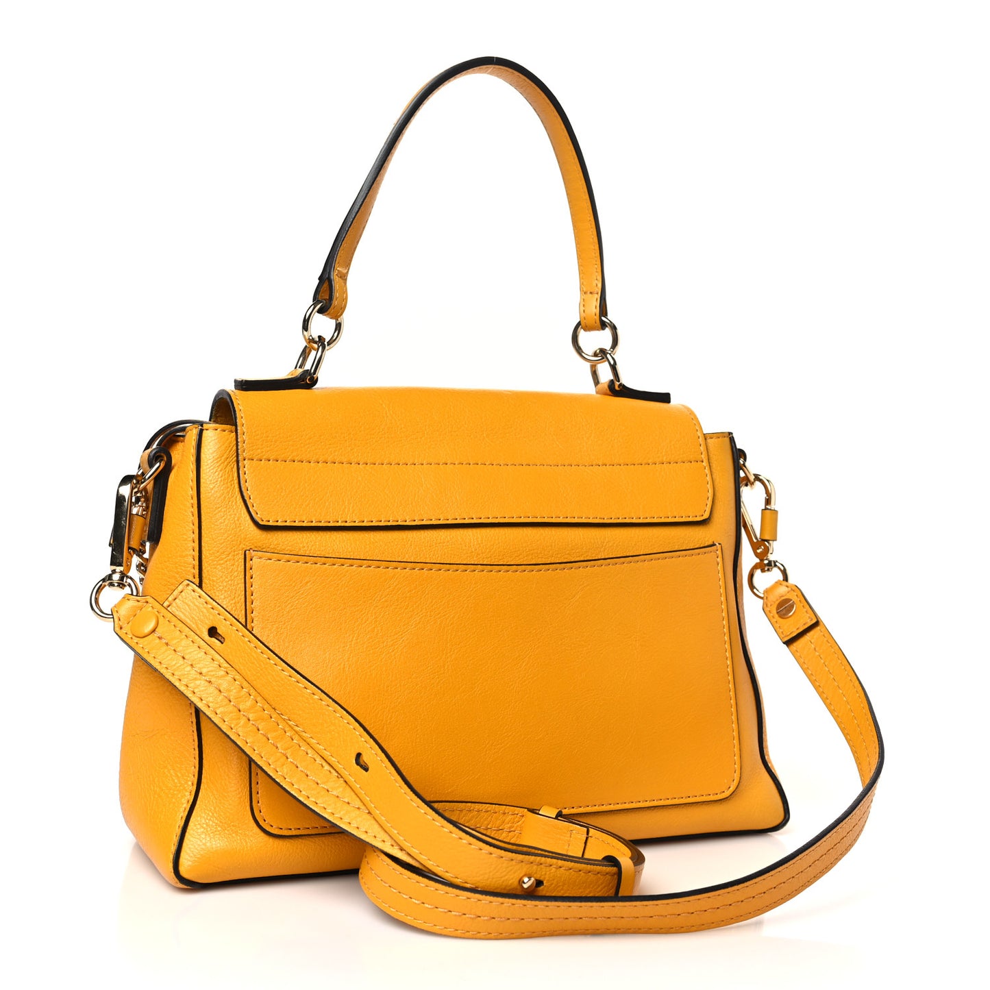 Calfskin Small Faye Day Shoulder Bag Dusty Yellow