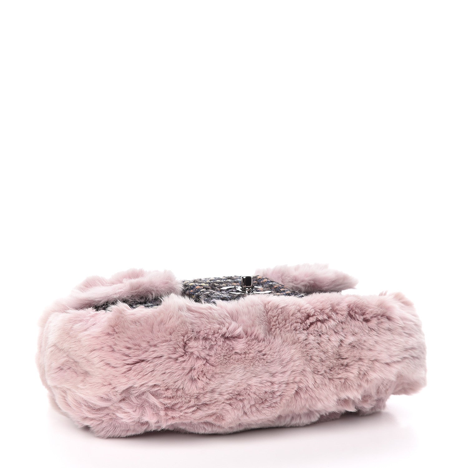 Chanel Rabbit Fur Tweed Lizard Small Fantasy Flap Lilac 4 of 10