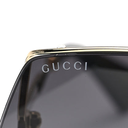 Gucci Metal Square Frame Sunglasses GG0817S Gold Grey 5 of 7