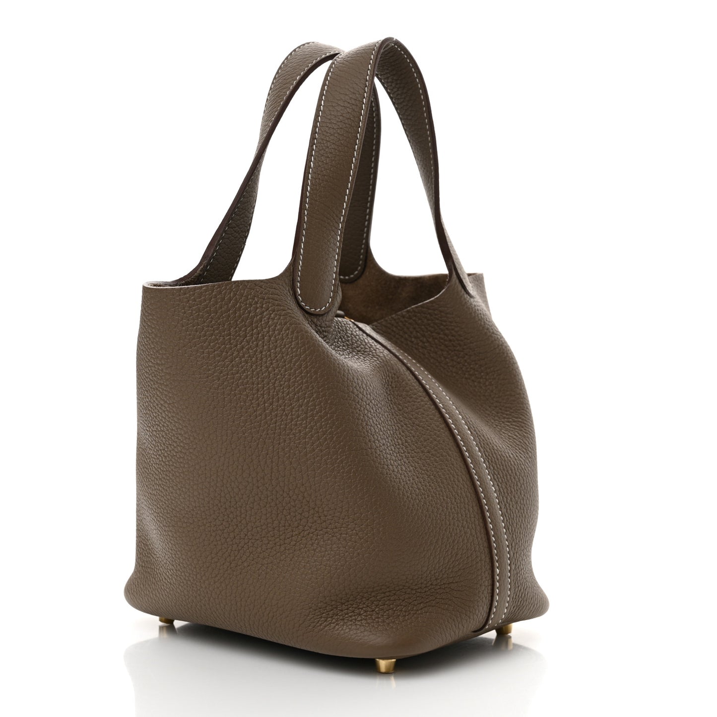 Taurillon Clemence Picotin Lock 18 PM Etoupe