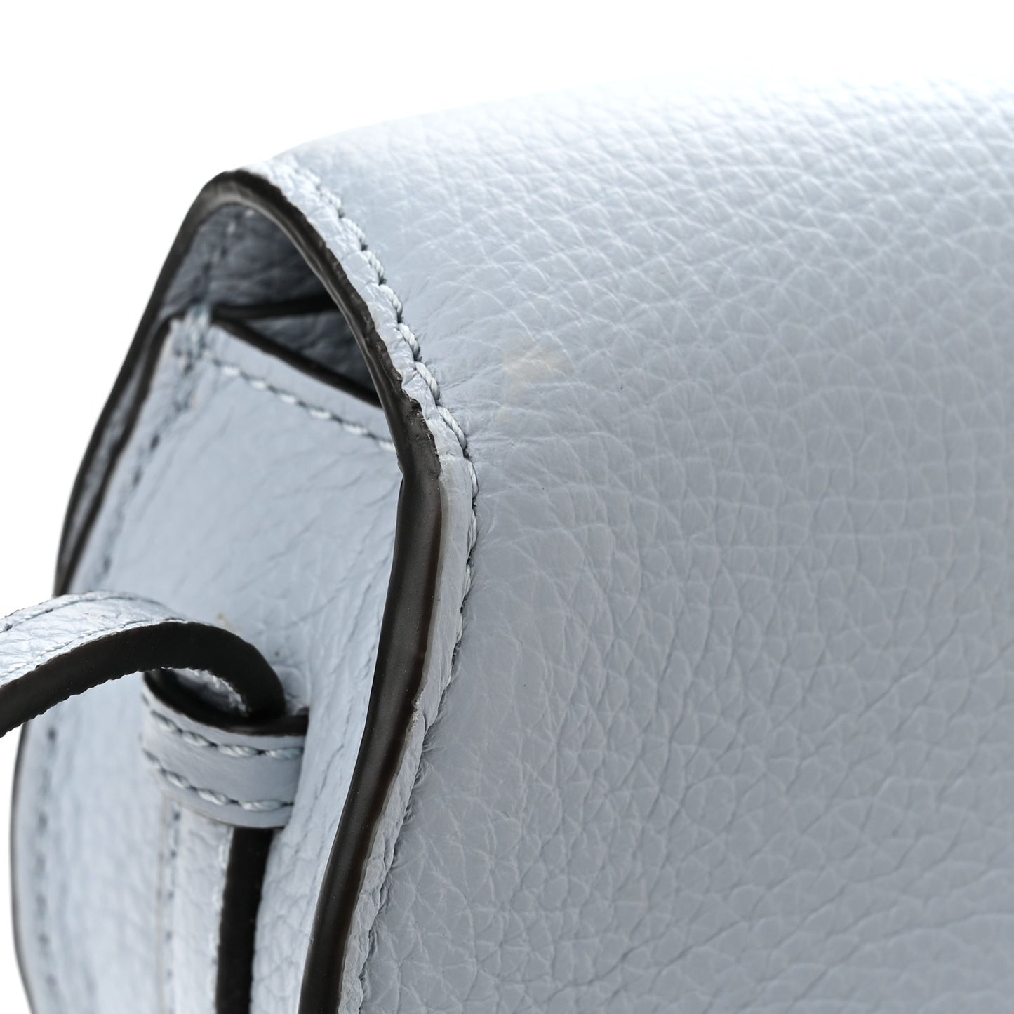 Calfskin Nano Marcie Saddle Bag Shady Blue