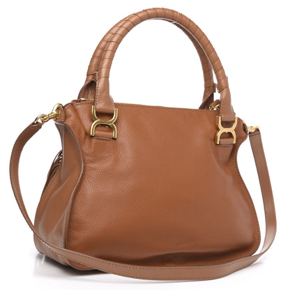 Chloe Calfskin Medium Marcie Multi Fringe Satchel Tan 3 of 12