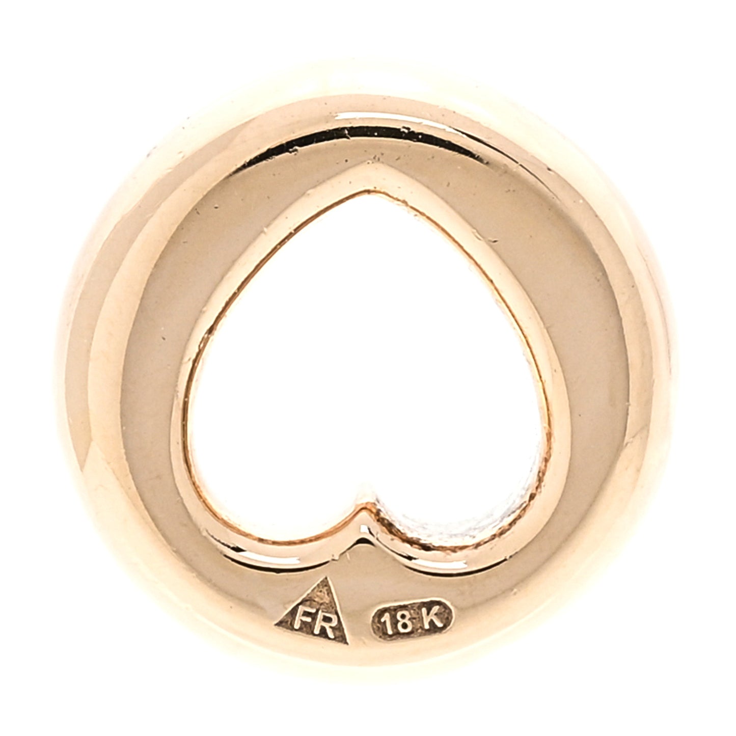 18K Yellow Gold Love Chubby Heart Beat Pendant