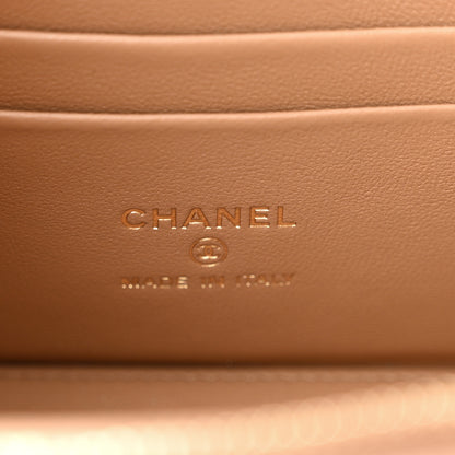 Chanel Lambskin Quilted Small Pillow Crush Vanity Case With Chain Beige 6 of 13