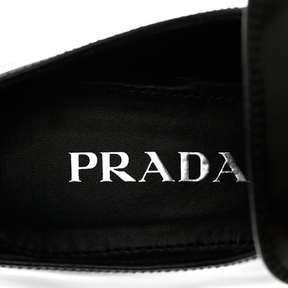 Prada Spazzolato Metal Triangle Logo 50mm Loafers 40 Black 7 of 10