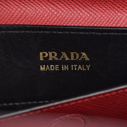 Prada Saffiano Cuir Medium Double Bag Fuoco Black 7 of 16
