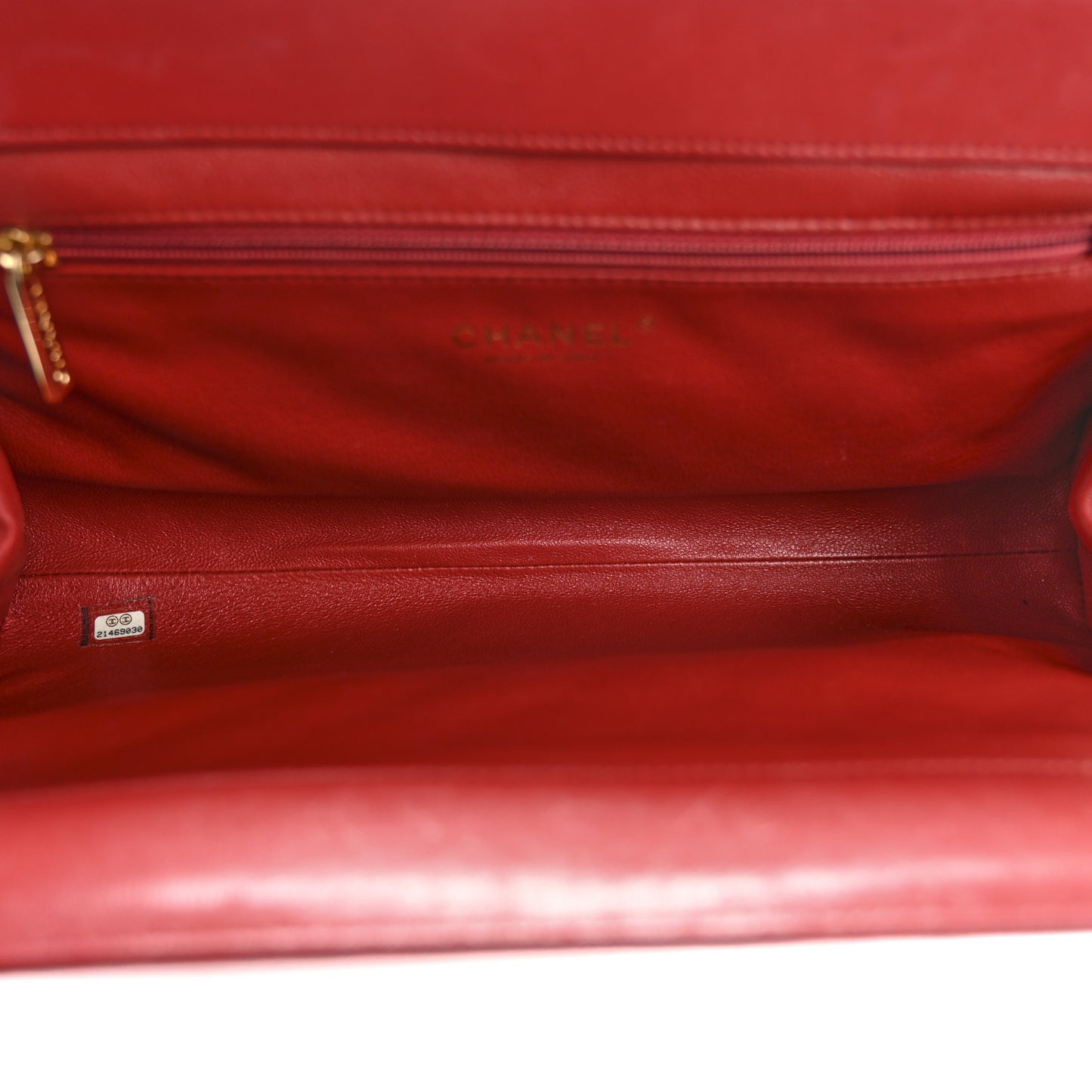 Lambskin Quilted Clutch Red