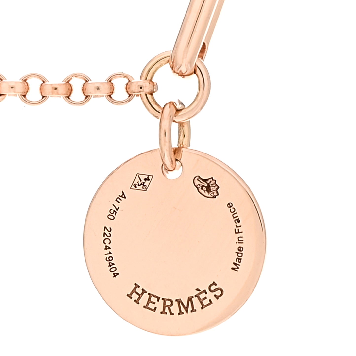 18K Rose Gold Diamond TPM Ex-Libris Pendant Necklace