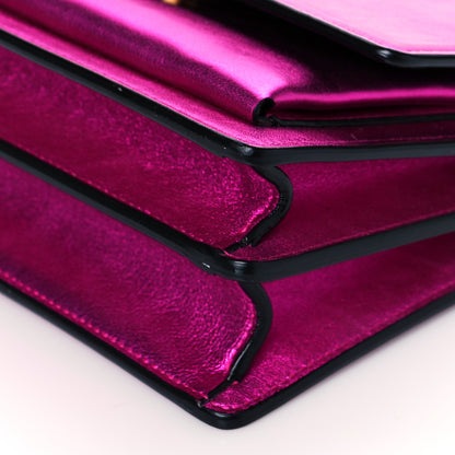 Saint Laurent Metallic Calfskin Small Monogram Sunset Fuchsia 8 of 8