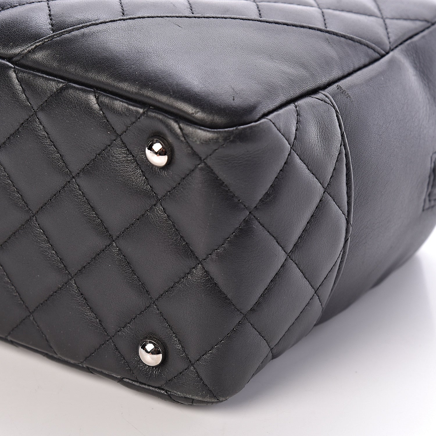 Chanel Calfskin Quilted Large Cambon Bowler Black 9 of 9