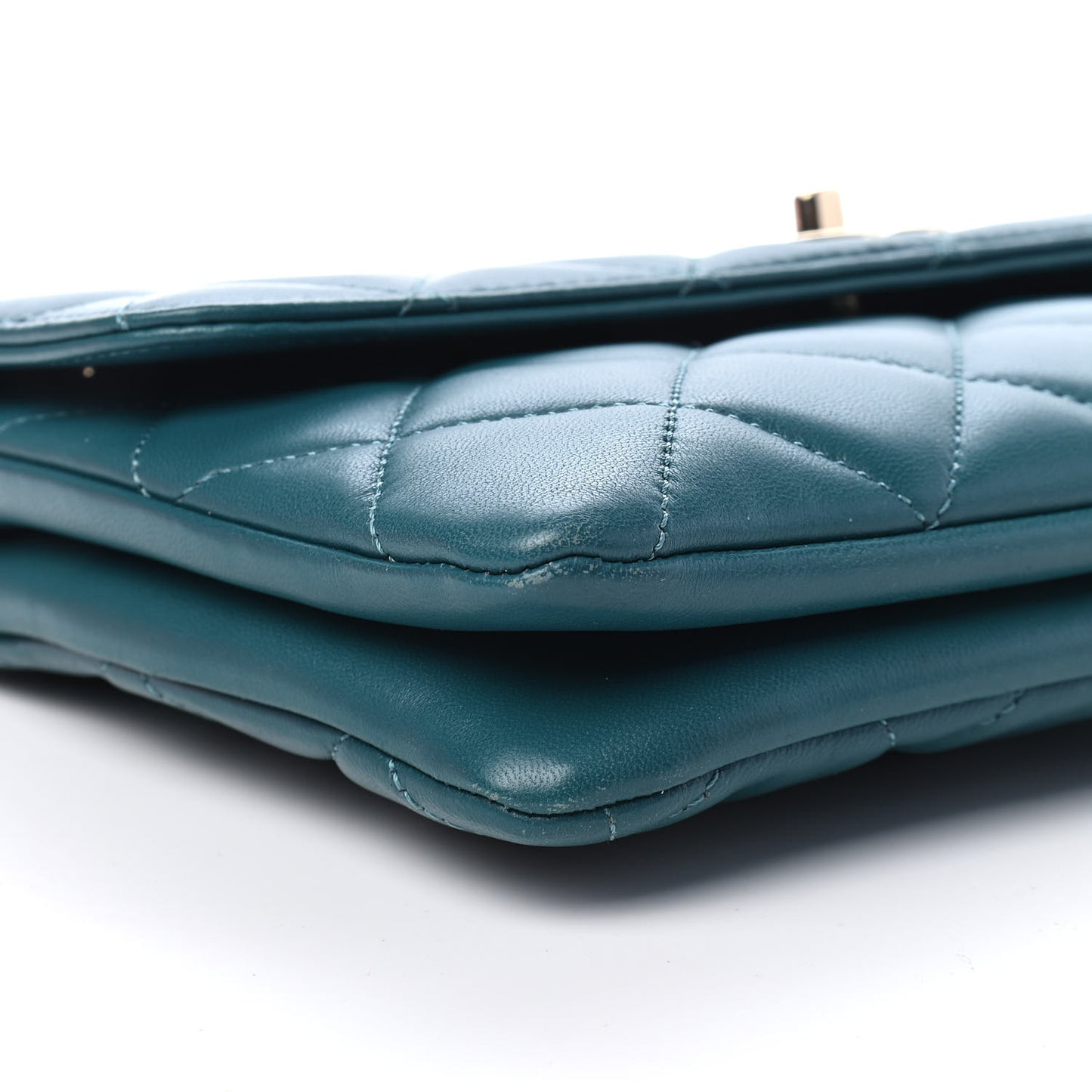 Lambskin Quilted Medium Trendy CC Flap Dark Green