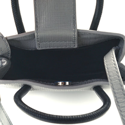 Balenciaga Squared Calfskin Logo Shopping Phone Holder Bag Balenciaga Grey 5 of 10