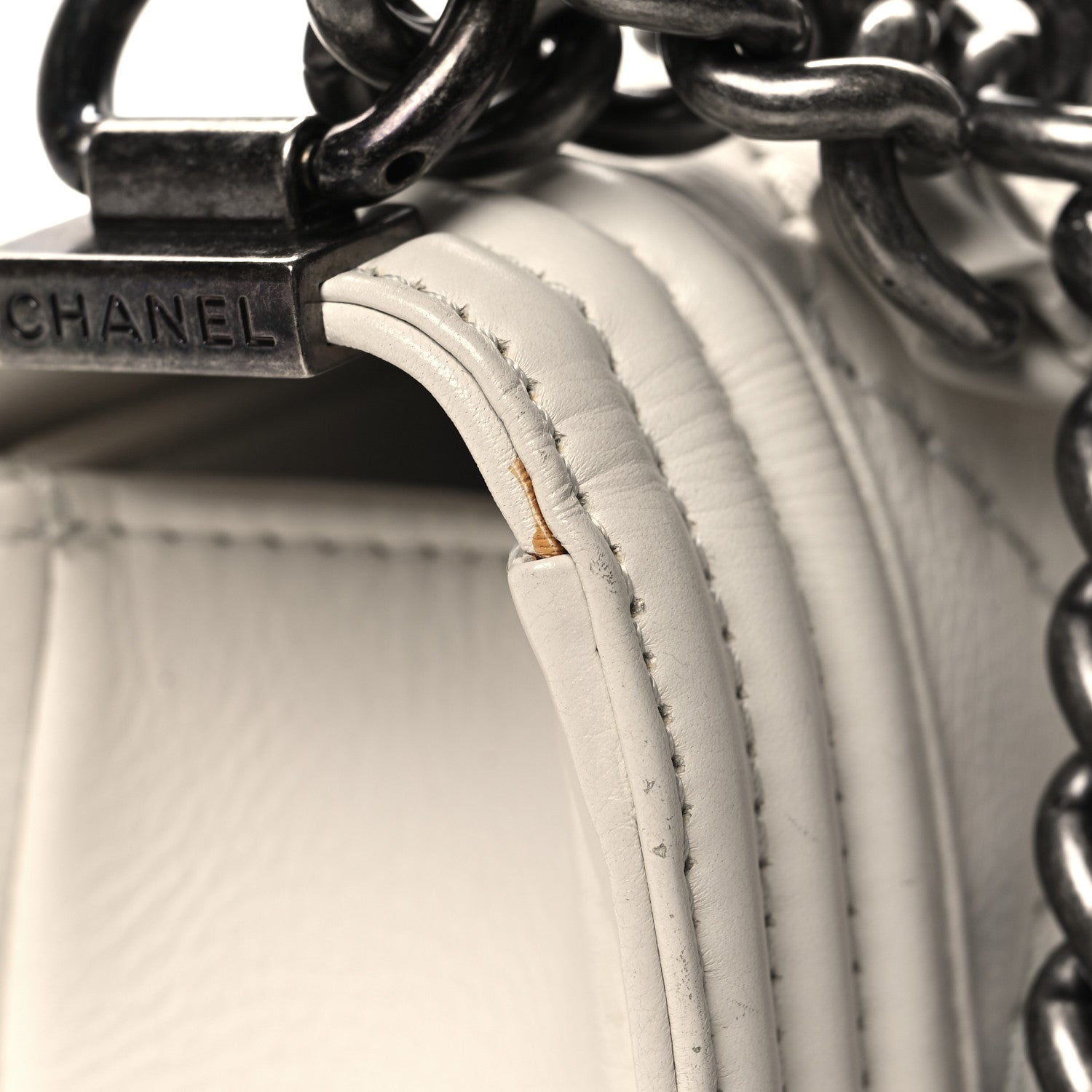 Chanel Calfskin Quilted Small Boy Flap White 11 of 11