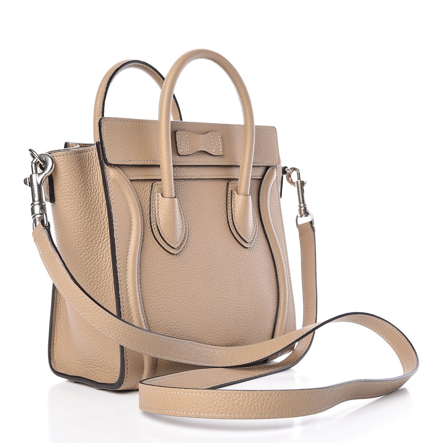 Drummed Calfskin Nano Luggage Dune