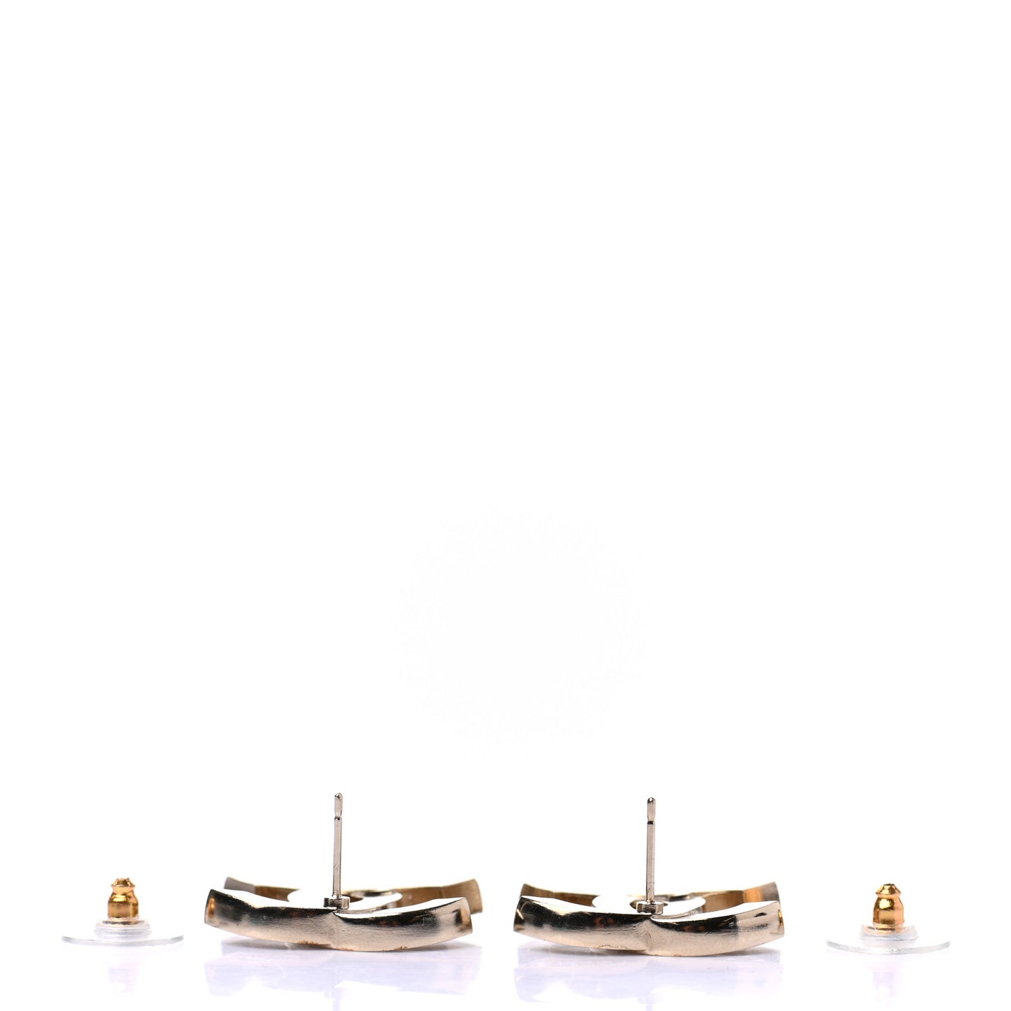 Crystal CC Earrings Light Gold