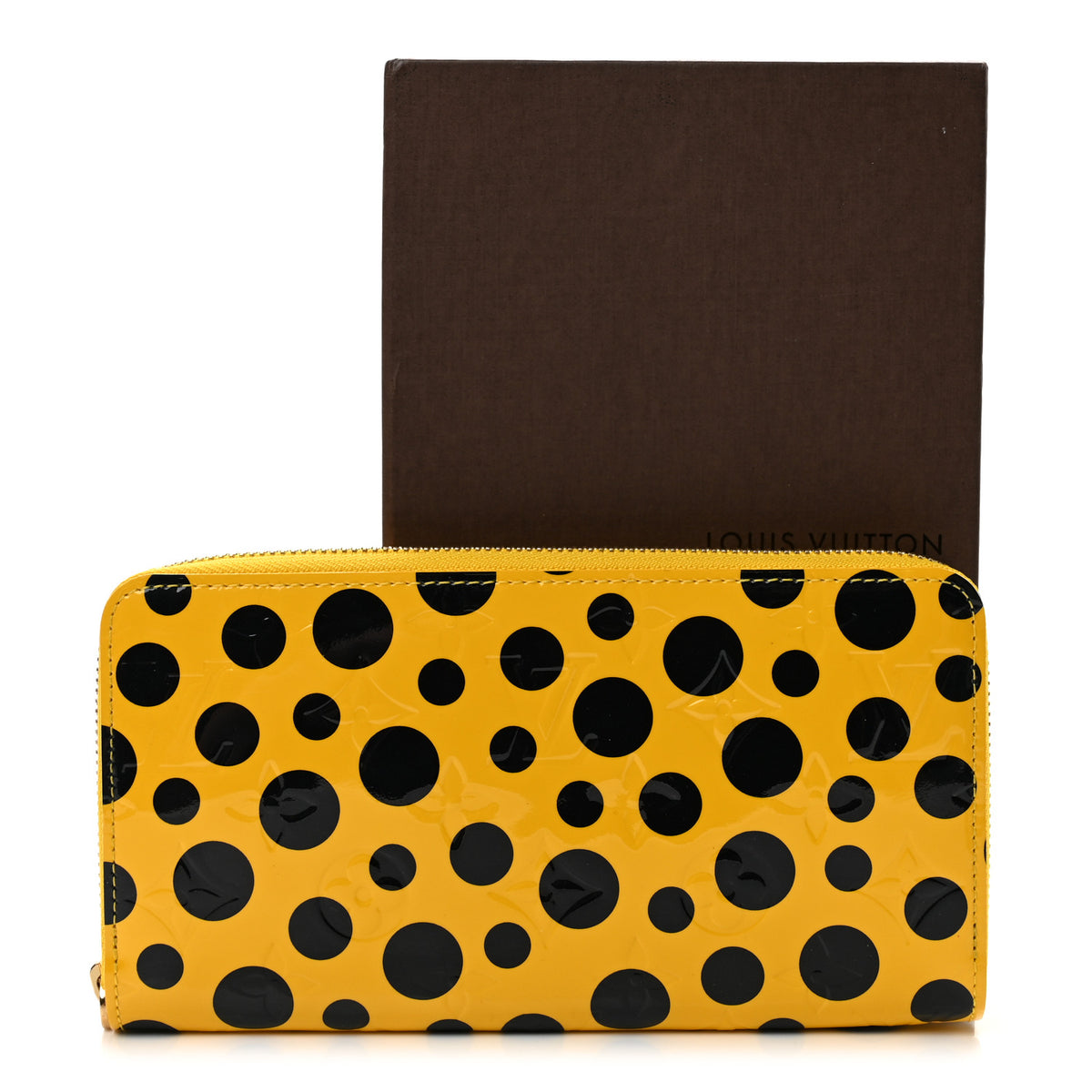Louis Vuitton Empreinte Monogram Giant Zippy Polka Dot Wallet Yellow Black 10 of 10