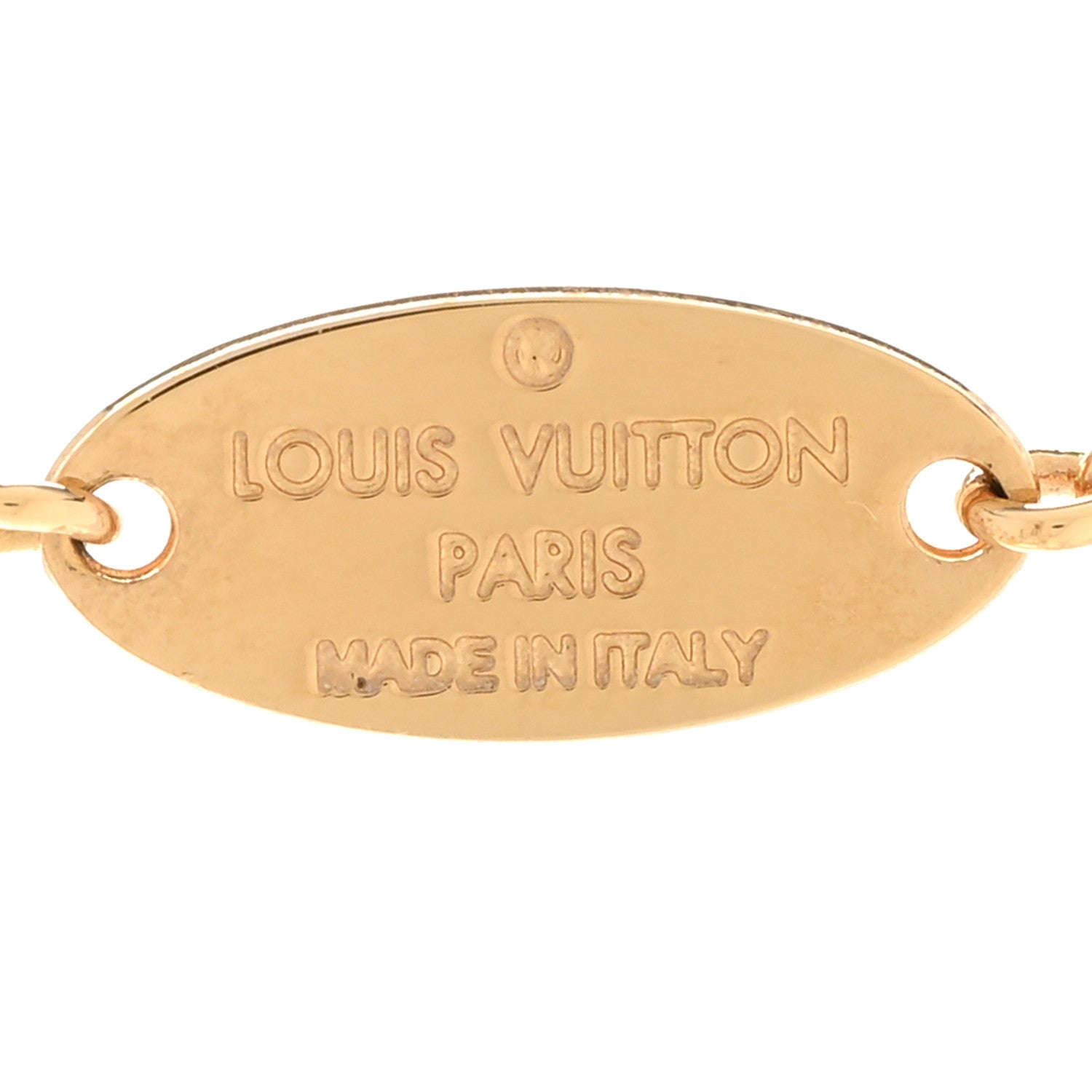 Louis Vuitton Metal Crystal LV Iconic Necklace Gold 6 of 8