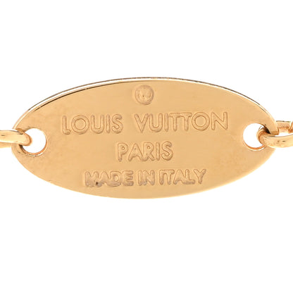 Louis Vuitton Metal Crystal LV Iconic Necklace Gold 6 of 8