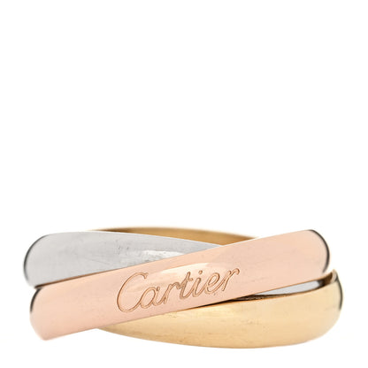 Cartier 18K Pink Yellow White Gold Classic Trinity Ring 53 6.25 1 of 3