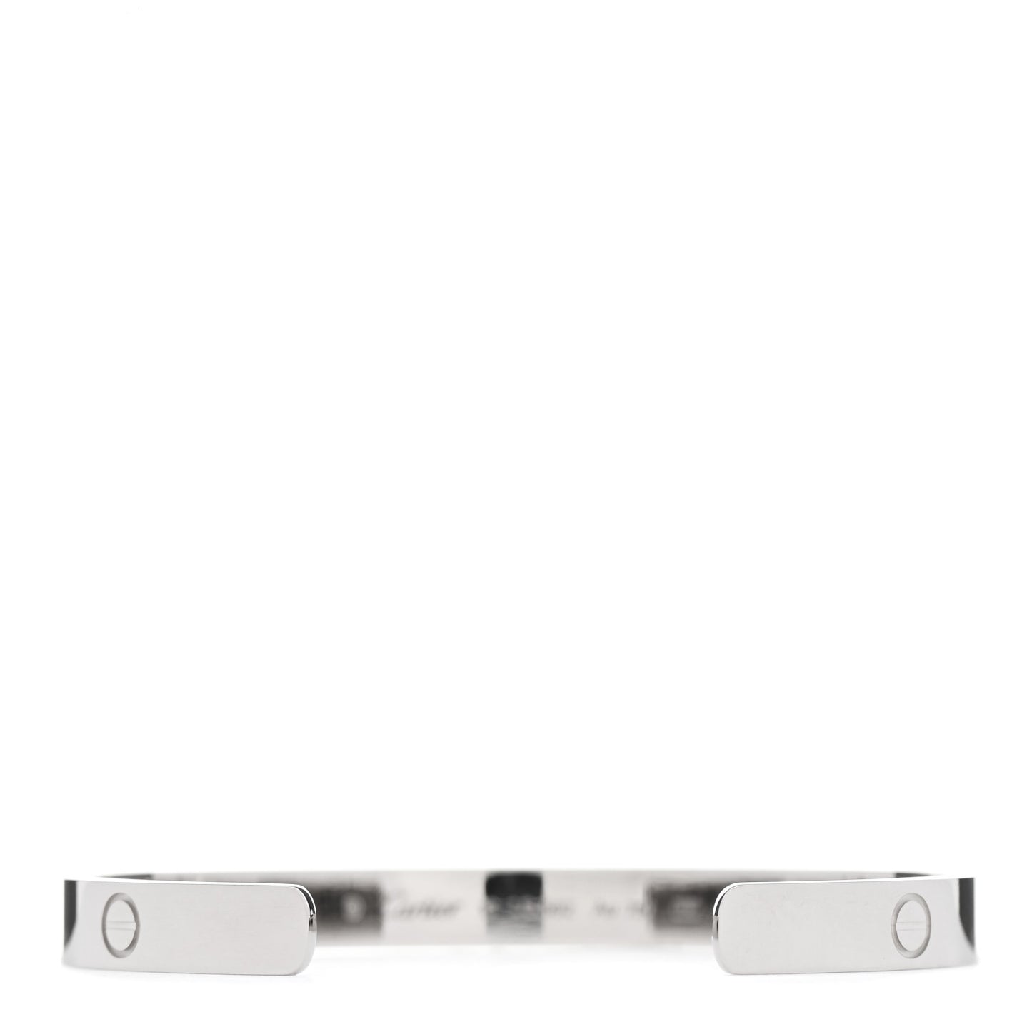 18K White Gold LOVE Cuff Bracelet 18
