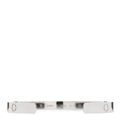 Cartier 18K White Gold LOVE Cuff Bracelet 18 2 of 4