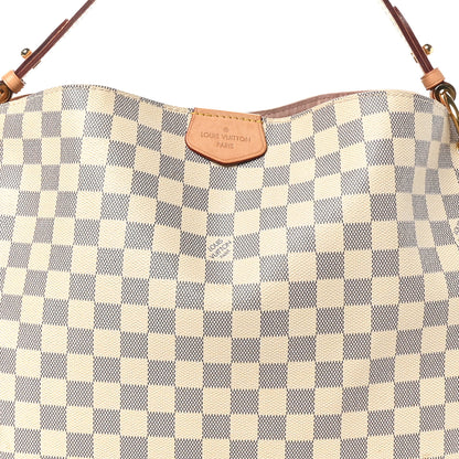 Louis Vuitton Damier Azur Graceful MM Rose Ballerine 7 of 9