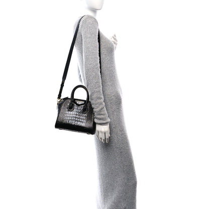 Givenchy Calfskin Crocodile Embossed Mini Antigona Black 2 of 11
