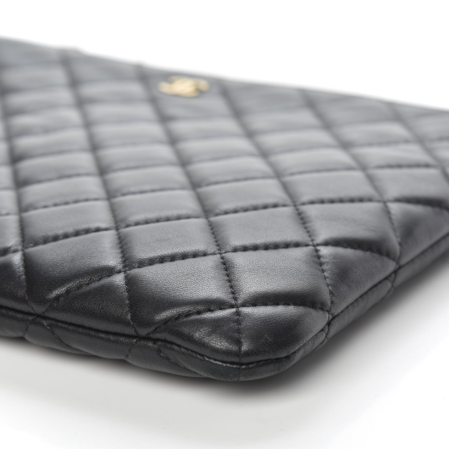 Chanel Lambskin Quilted Medium Cosmetic Case Black 9 of 12