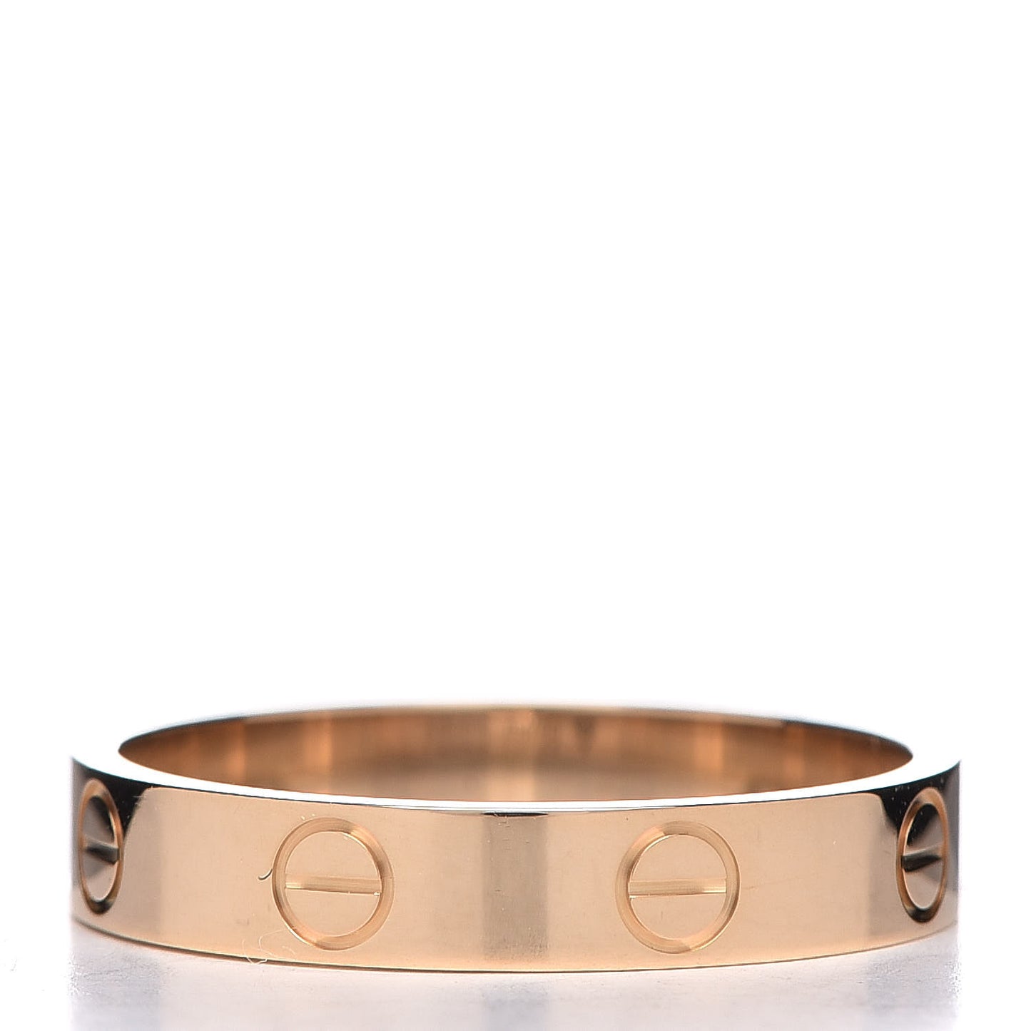 18K Yellow Gold 3.5mm LOVE Wedding Band Ring 55 7.25