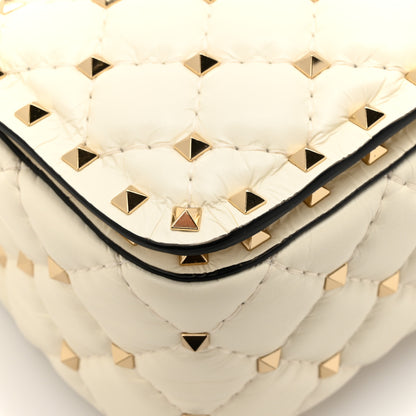 Valentino Garavani Calfskin Rockstud Spike Convertible Shoulder Bag Ivory 11 of 12
