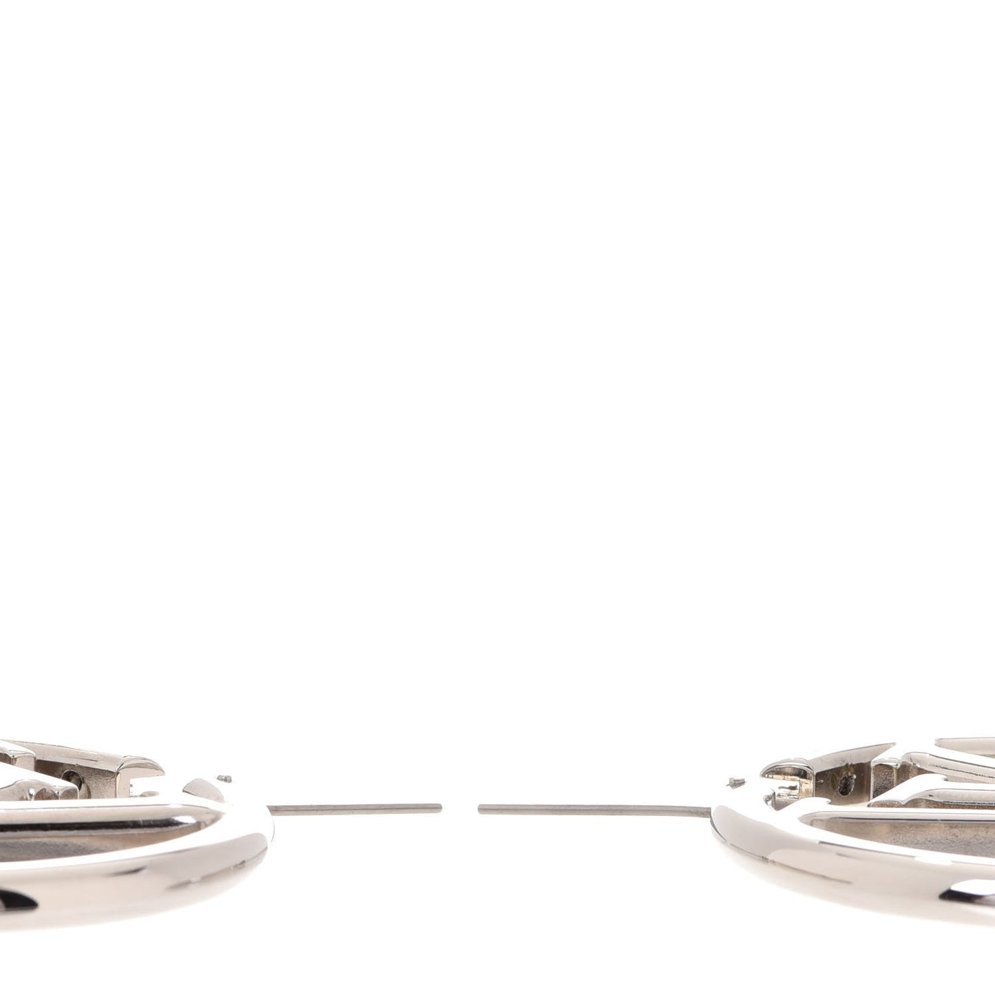 Palladium Louise Hoop Earrings Silver