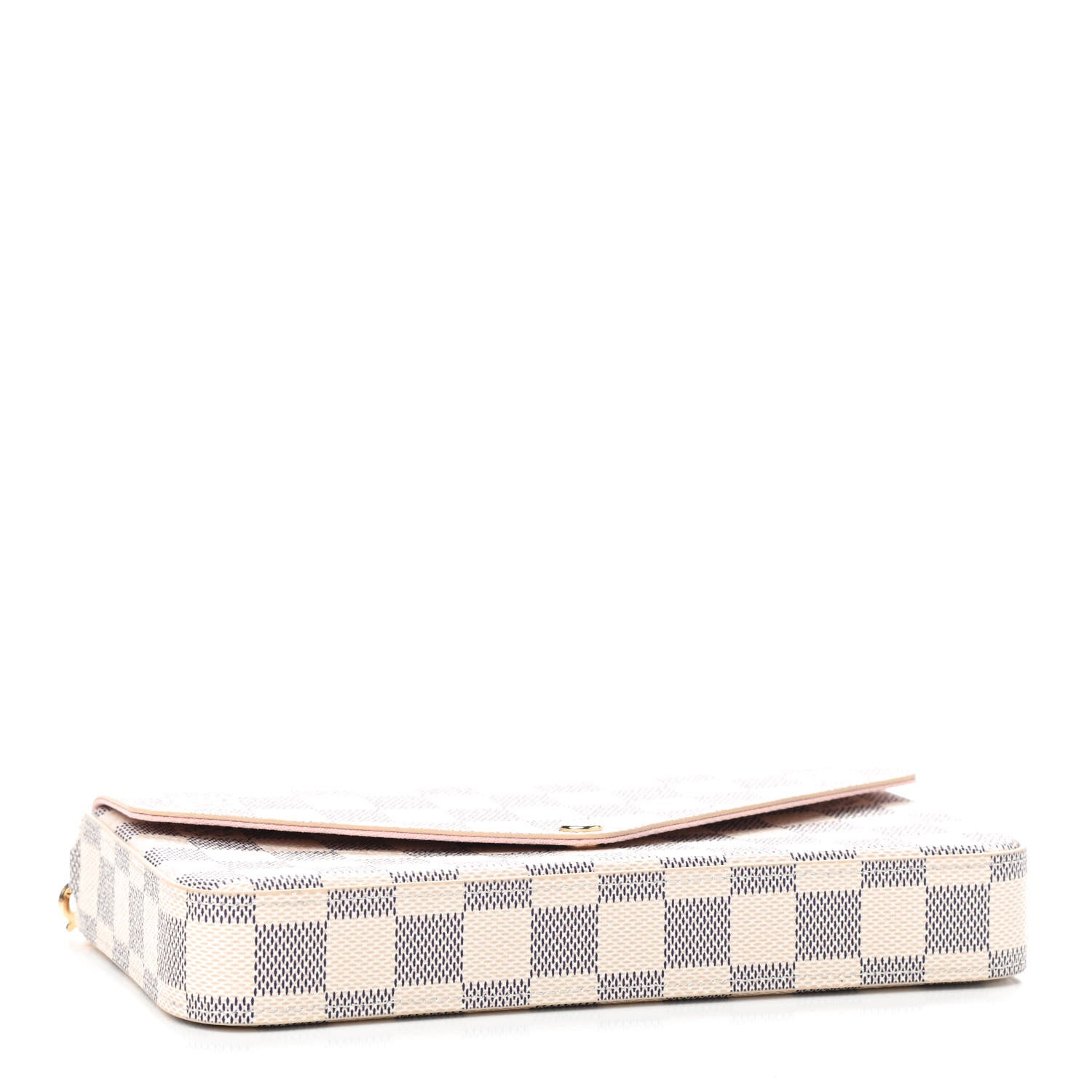Louis Vuitton Damier Azur Pochette Felicie Chain Wallet Rose Ballerine 5 of 9