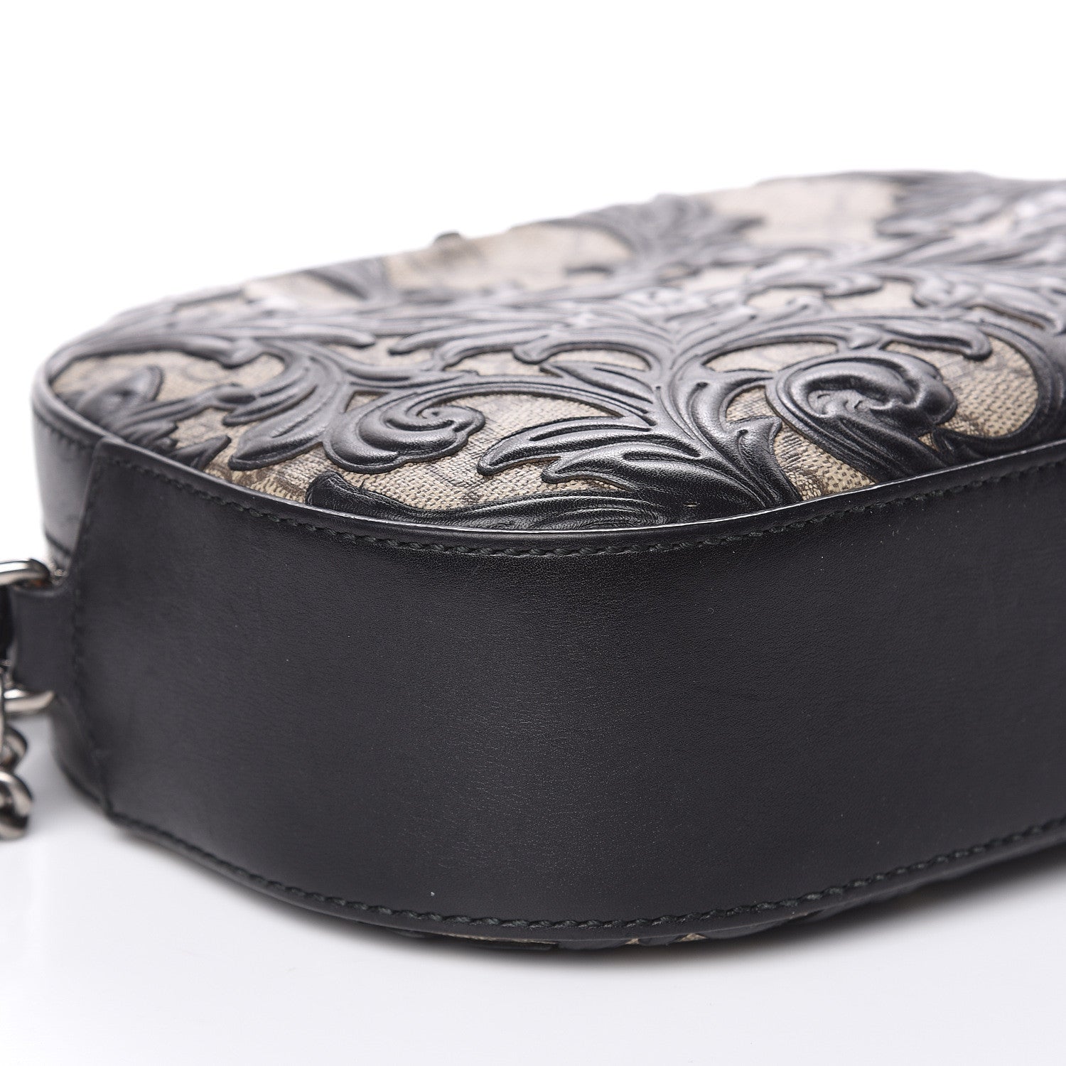 Gucci GG Supreme Monogram Arabesque Mini Chain Shoulder Bag Beige Black 8 of 13