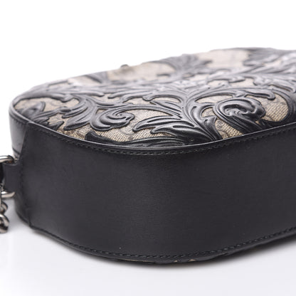 Gucci GG Supreme Monogram Arabesque Mini Chain Shoulder Bag Beige Black 8 of 13