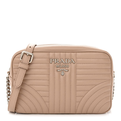 Prada Soft Calfskin Diagramme Camera Bag Cipria 1 of 12