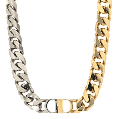 Christian Dior Metal Danseuse Etoile Chain Choker Necklace Gold Silver 1 of 5