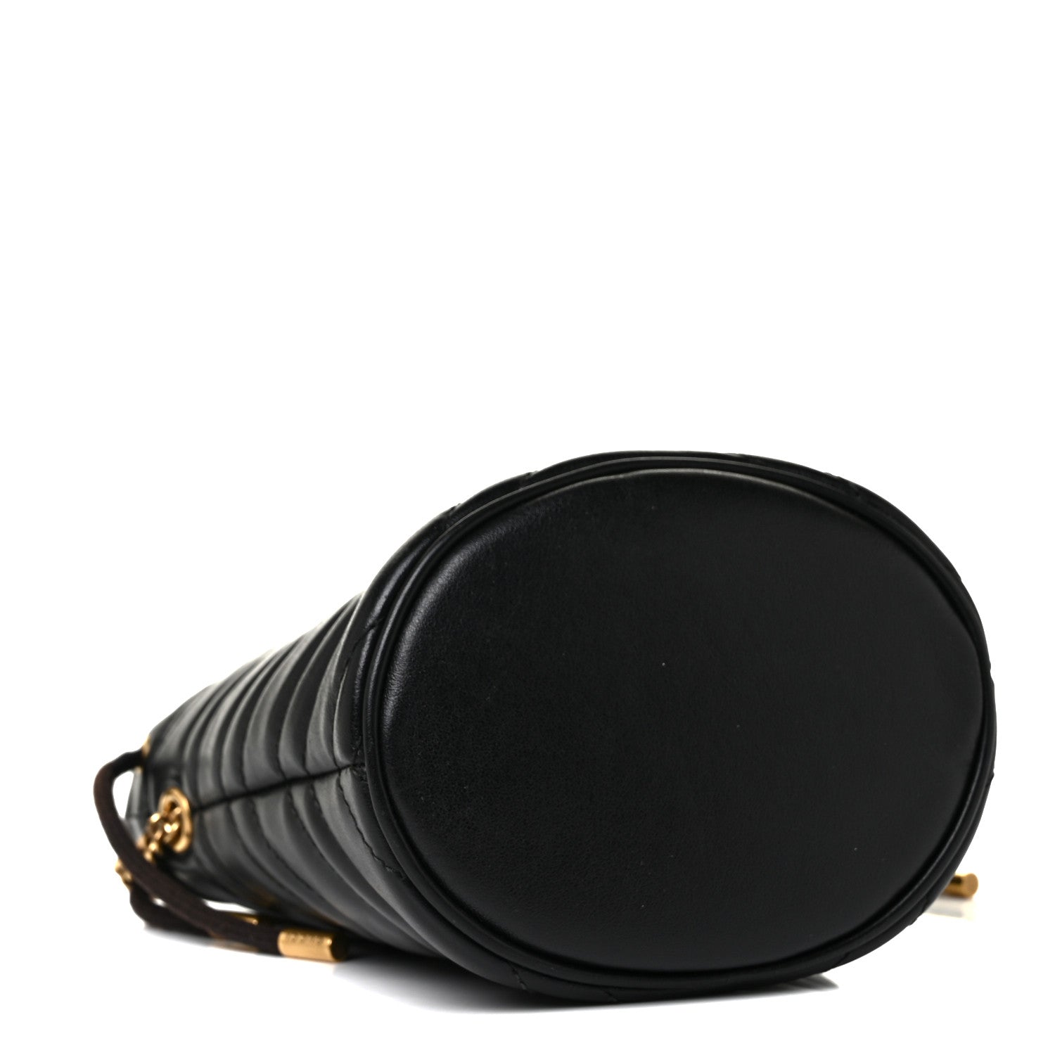 Gucci Calfskin Matelasse Mini GG Marmont 2.0 Bucket Bag Black 4 of 8