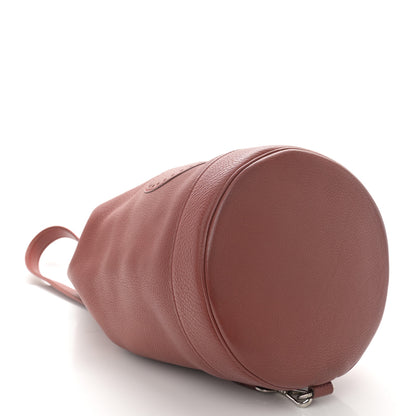 Hermes Taurillon Clemence Lunch Drawstring Bag Rouge H 4 of 10