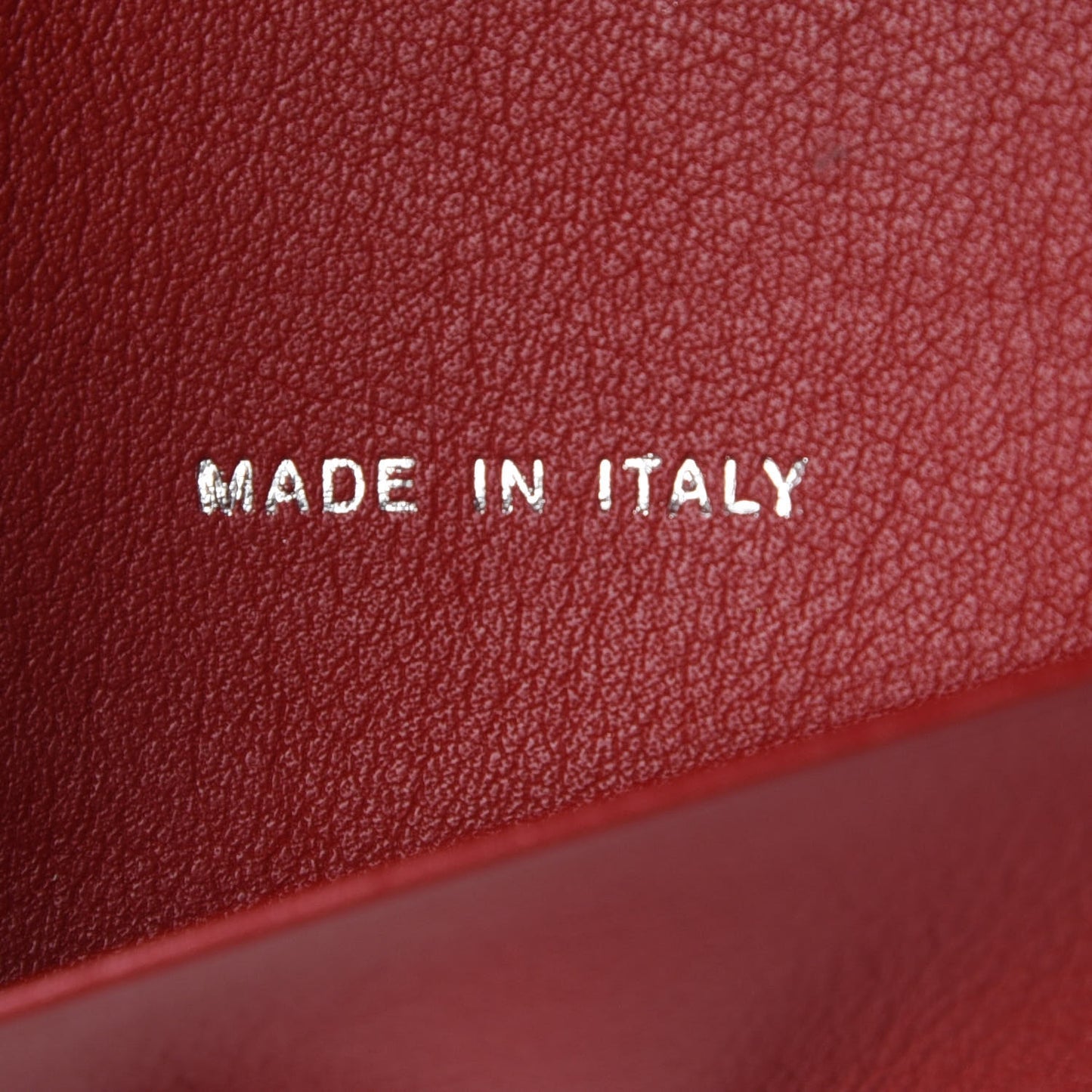 Patent Calfskin Quilted Passport Holder Red